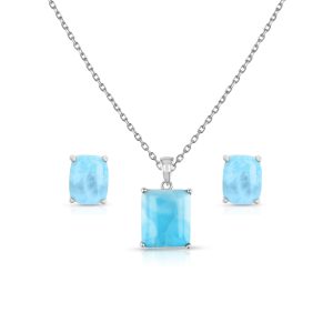 Set Larimar Plata 925 Joyeria Alahas SP-106