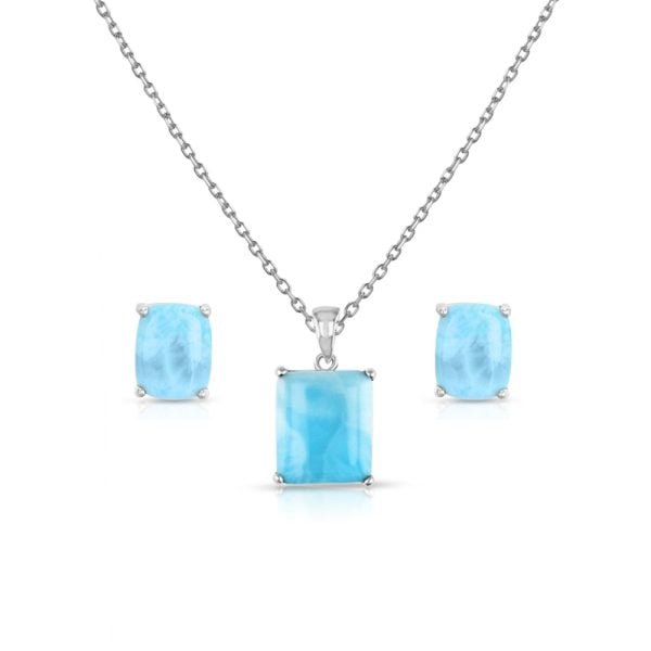 Set Larimar Plata 925 Joyeria Alahas SP-106