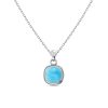 Cadena con dije Plata 925 Larimar Joyeria Alahas CDPM-141