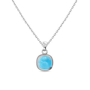 Cadena con dije Plata 925 Larimar Joyeria Alahas CDPM-141