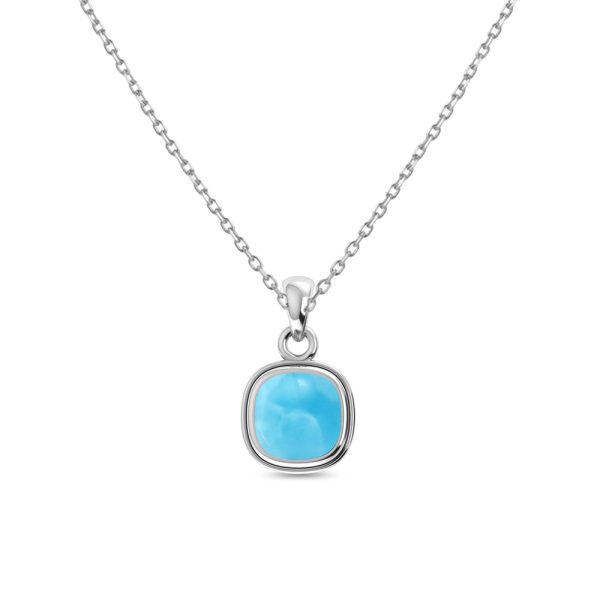 Cadena con dije Plata 925 Larimar Joyeria Alahas CDPM-141