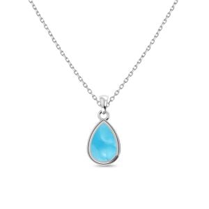 Cadena con dije Plata 925 Larimar Joyeria Alahas CDPM-142
