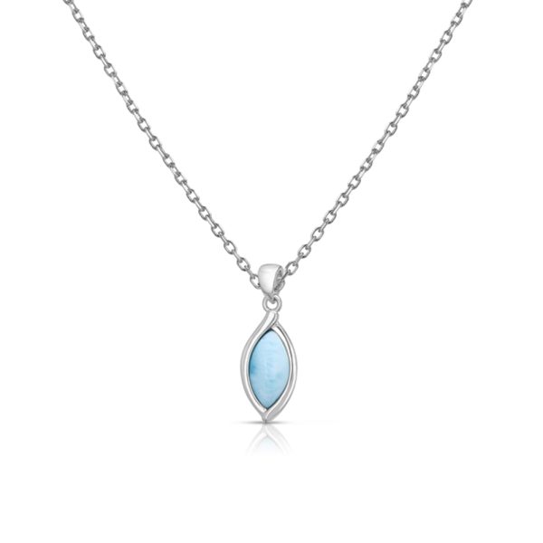 Cadena con dije Plata 925 Larimar Joyeria Alahas CDPM-143