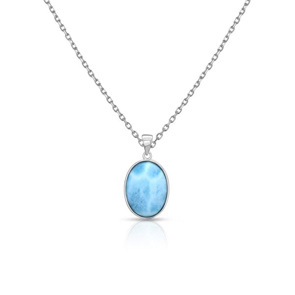 Cadena con dije Plata 925 Larimar Joyeria Alahas CDPM-144