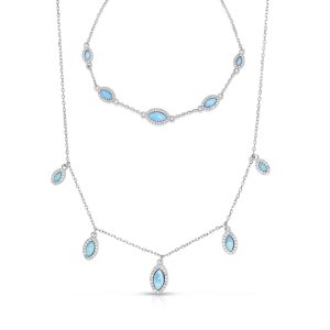 Gargantilla Plata 925 Larimar Joyeria Alahas CDPM-140