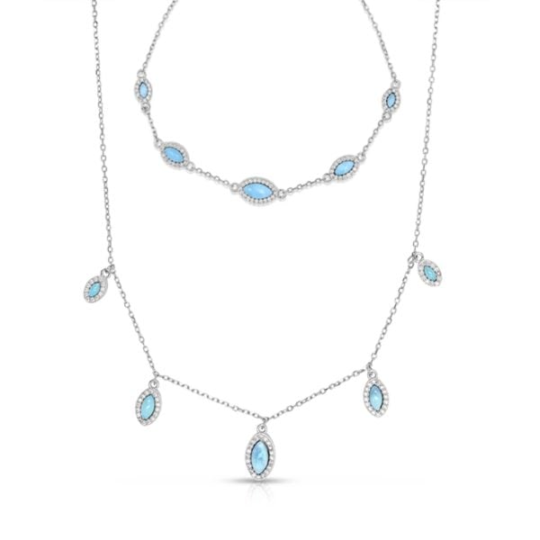 Gargantilla Plata 925 Larimar Joyeria Alahas CDPM-140