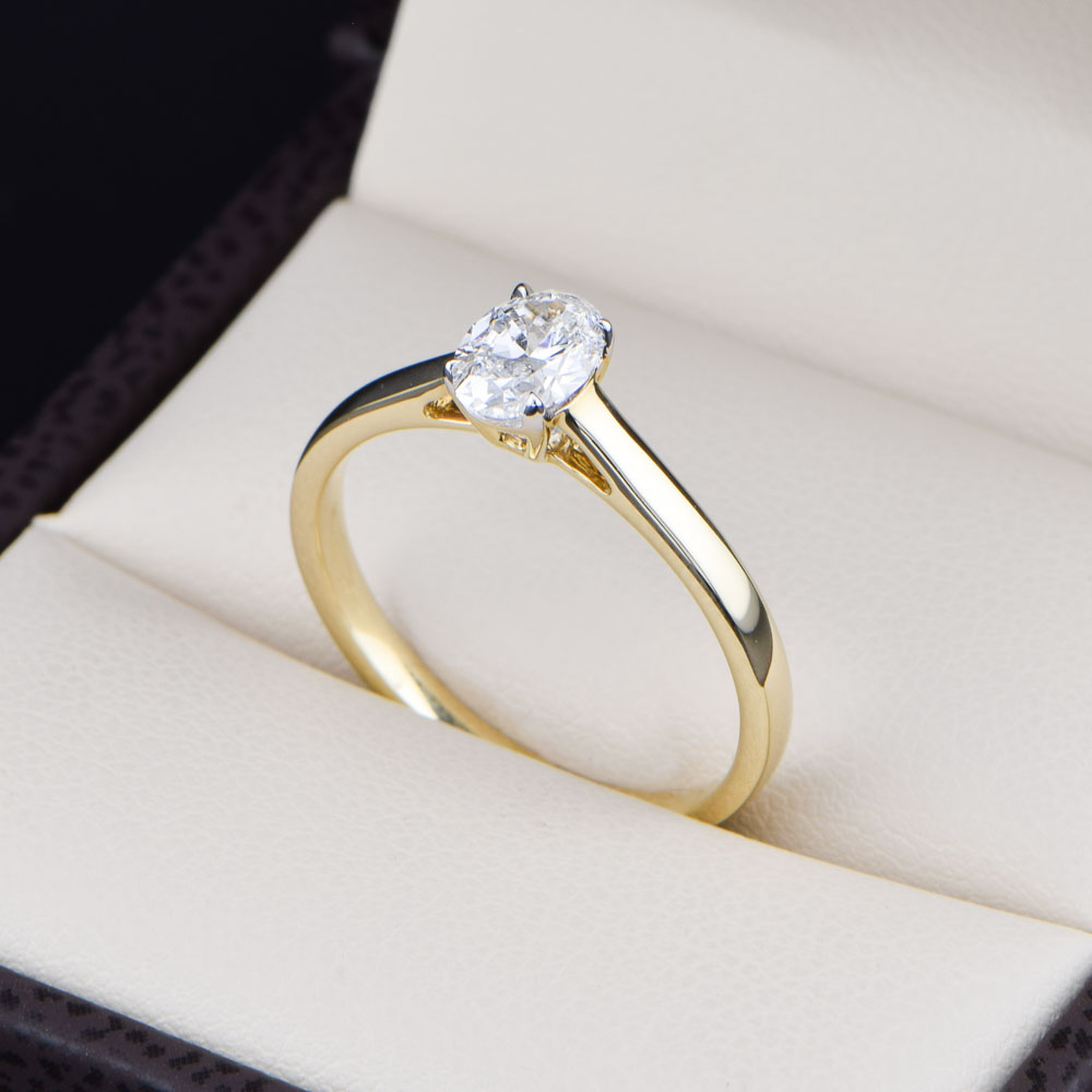 Anillo de compromiso oro 14k con diamante de laboratorio SDIAMLAB-016
