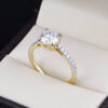 Anillo de compromiso oro 14k con diamante de laboratorio SDIAMLAB-017
