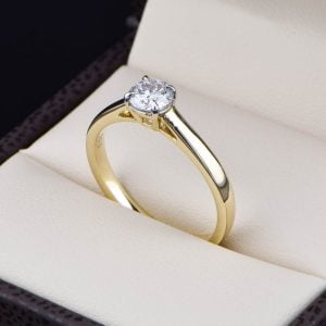Anillo de compromiso oro 14k con diamante de laboratorio SDIAMLAB-007