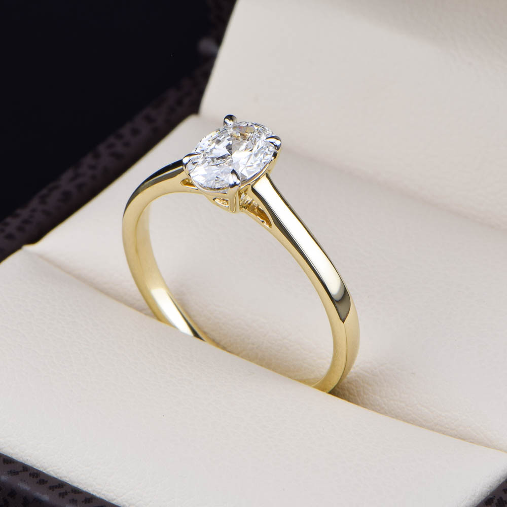 Anillo de compromiso oro 14k con diamante de laboratorio SDIAMLAB-009