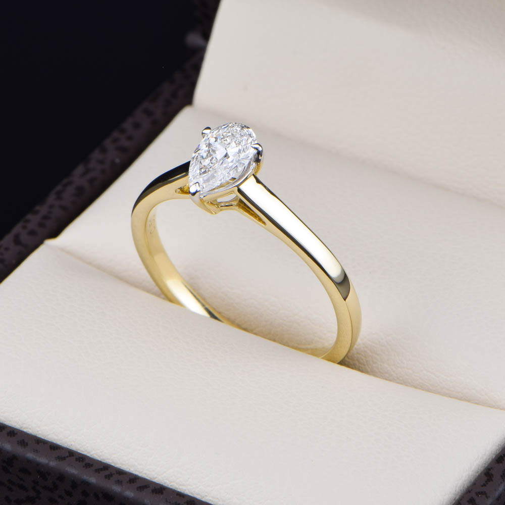 Anillo de compromiso oro 14k con diamante de laboratorio SDIAMLAB-013