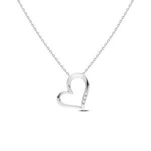 Cadena con dije Corazón Oro 14k Diamantes