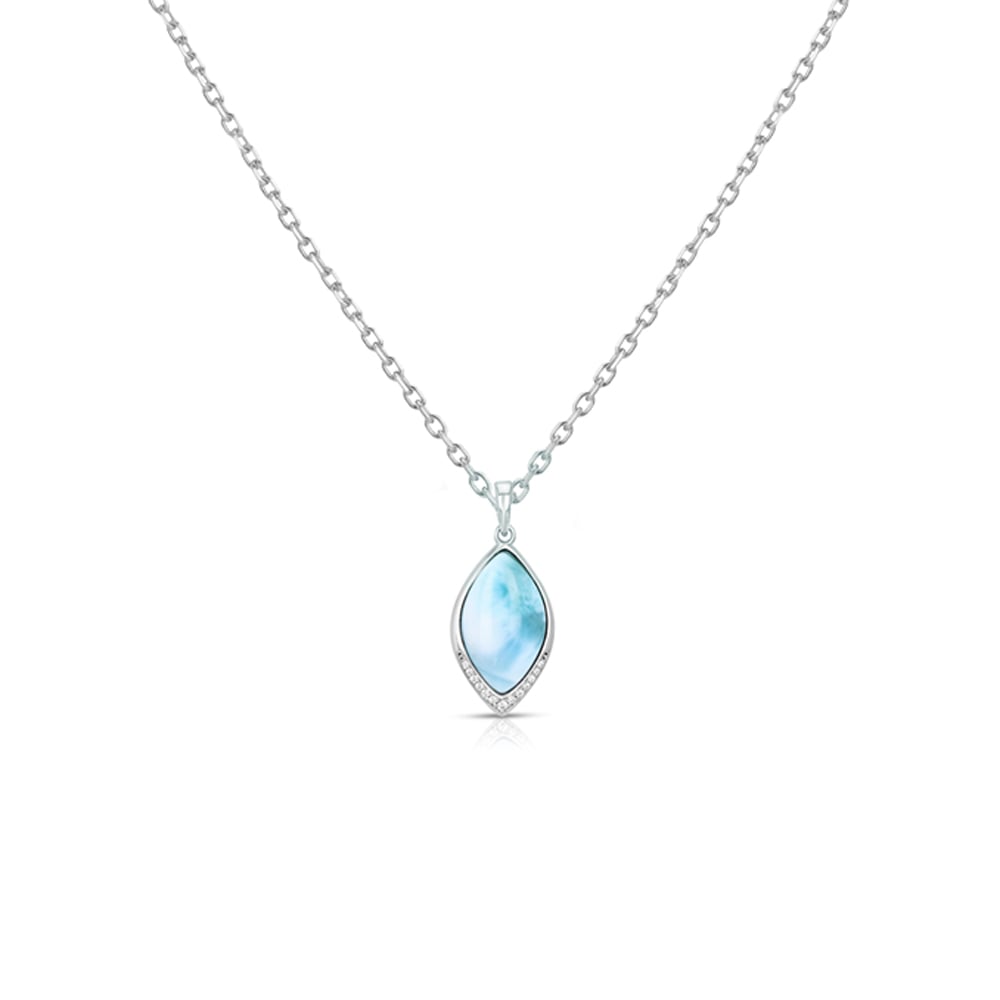 Cadena con dije Plata 925 con Larimar