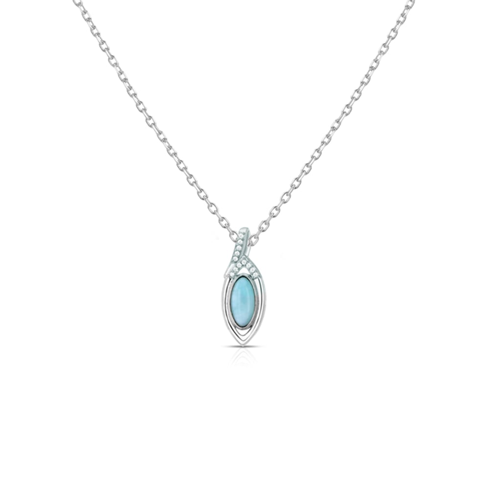 Cadena con dije Plata 925 con Larimar