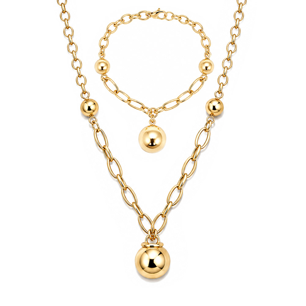 Gargantilla con Guillo de Bolas en Oro amarillo 14k