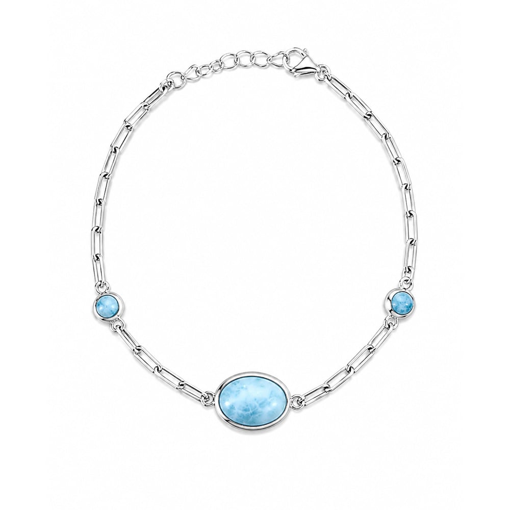 Guillo en plata 925 con Larimar