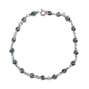 Guillo Ojo Turco Azul en plata 925