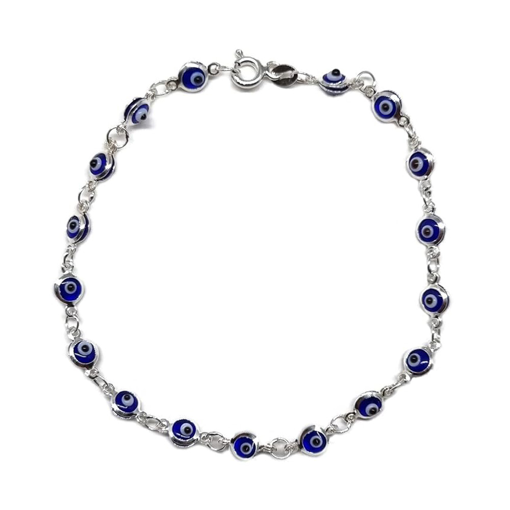 Guillo Ojo Turco Azul en plata 925