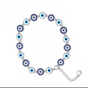 Guillo Ojo Turco Azul en plata 925