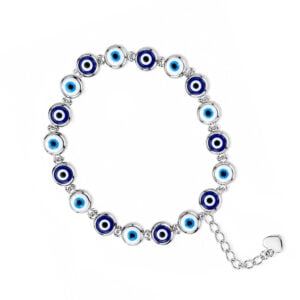 Guillo Ojo Turco Azul en plata 925