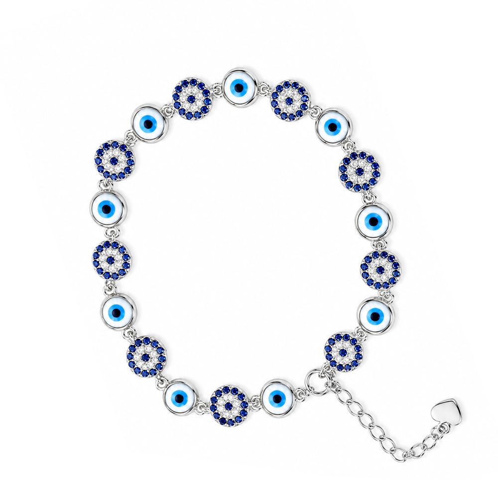 Guillo Ojo Turco Azul en plata 925
