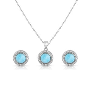 Set en plata 925 con Larimar y Zirconias