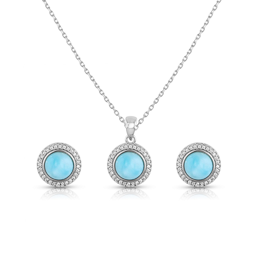 Set en plata 925 con Larimar y Zirconias