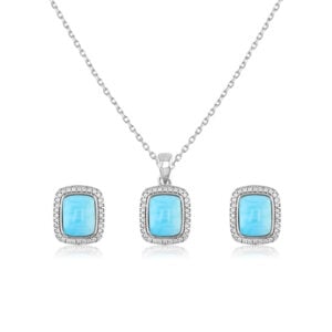 Set en plata 925 con Larimar y Zirconias